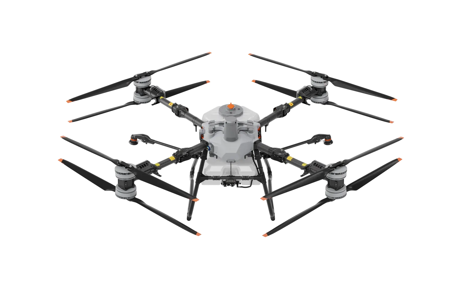 Drone agrícola DJI Agras T100 visto de cima
